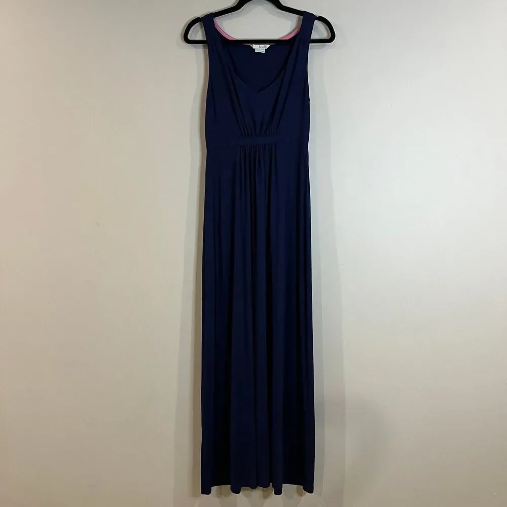 Boden Navy Blue Jersey Maxi Dress size 6 - Picture 2 of 6